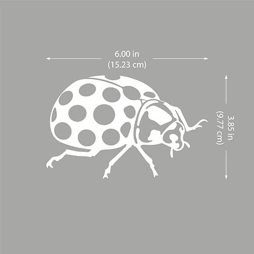 Wirester 6 Inch Clear Vinyl Decal Sticker Decoration For Car Window (Or Any Flat Surface) - Bug