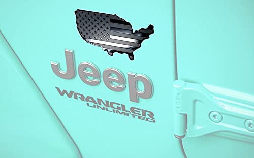 Mull Usa Black Flag Map Auto Fender Emblem For Cars Trucks Laptop Wall (Black, 7"X4")