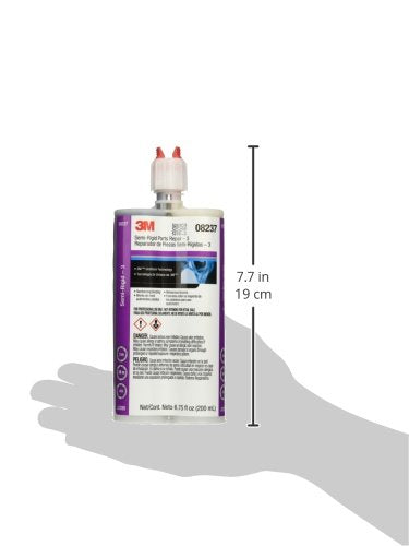 3M Semi-Rigid Parts Repair - 3, 08237, Black, 200 Ml Cartridge
