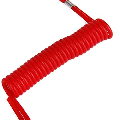 Stoncel 2Pc Safety Boat Motor Outboard Kill Switch Key Lanyard Ignition Red