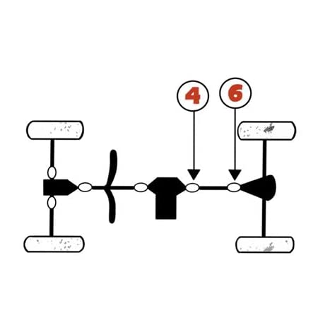 East Lake Axle Rear Driveshaft U-Joint Set For Arctic Cat 650 Atv/Prowler 2004 2005 2006 2007 2008 0402-944 1402-462