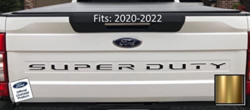 Ford 2020-2022 Super Duty Letter Inserts Inlays Decals Stickers (Thin) For Tailgate (2020-2022) F250 F350 F450 (Metallic Gold) -