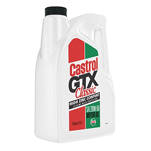 Castrol Gtx Classic 20W-50 Conventional Motor Oil, 5 Quarts