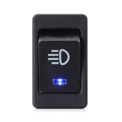 Zibuyu Fog Light Switch For Car Fog Lamp Switch For Modification 12V 35A Blue Led Fog Light 3 Way Switch Toggle Rocker Switch 4