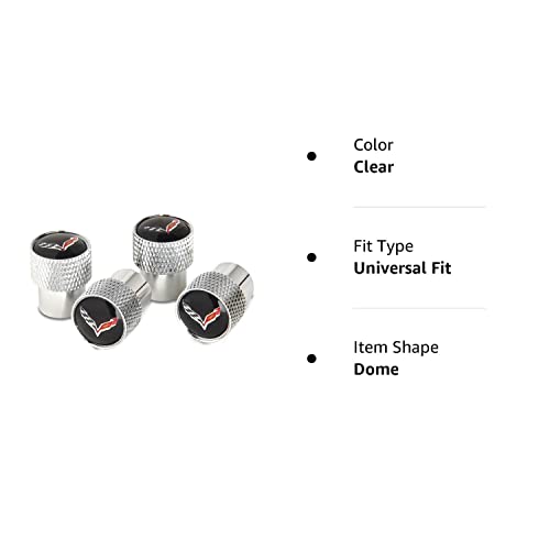 West Coast Corvette C7 Corvette Crossed Flags Logo Aluminum Valve Stem Caps (Knurled)