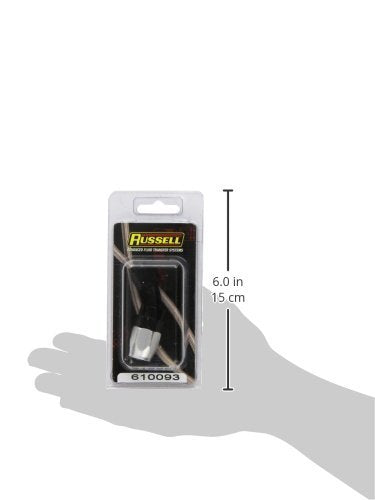 Russell 610093 Black/Silver -6 An 45 Degree Full Flow Hose End