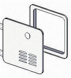 Girard Products Llc Rv Water Heater Door Installation Kit - White