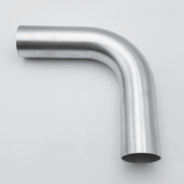 Ac Performance 1.75'' (45Mm) Od 90 Degree Aluminum Elbow Intercooler Pipe Air Intake Tube, 1.5D Radius, Brushed Finish