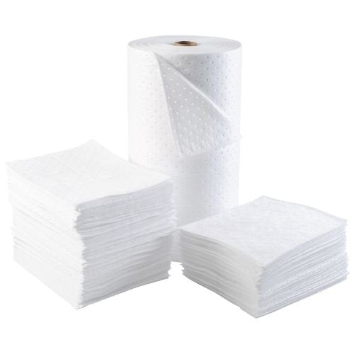 Brady Spc Bpo500 15'' X 17'' Light Weight Economical Oil Only Absorbent Pads - 100 Ct