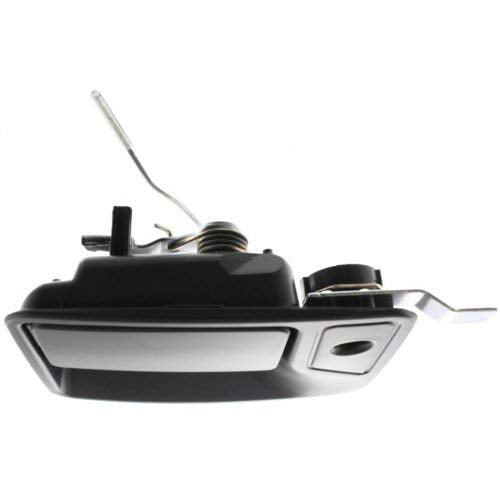 Evan Fischer Exterior Door Handle compatible with F-SERIES SUPER DUTY 99-16/EXCURSION 00-05 Front LH Outside Smooth Black w/Keyhole