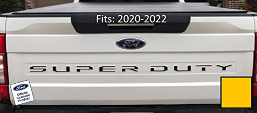 Ford Super Duty Letter Inserts Inlays Decals Stickers (Thin) For Tailgate (2020-2022) F250 F350 F450 (Yellow) - Cy