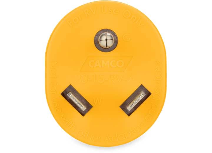 Camco 55232 30 Amp Male/15 Amp Female Adapter With Indicator Light