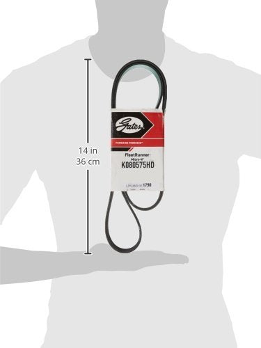 Gates K080575Hd Fleetrunner Micro-V Serpentine Drive Belt