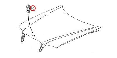 Mercedes C230 Sedan 03-05 Front Hood Chrome Emblem 210 880 01 86