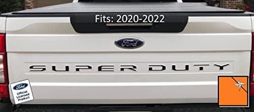 Ford Super Duty Letter Inserts Inlays Decals Stickers (Thin) For Tailgate (2020-2022) F250 F350 F450 (Orange Reflects Orange) -