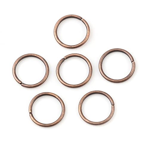 Hdsupplies 200 Pieces - 10Mm Jump Rings Antique Copper - 18 Gauge (1Mm Thickness)