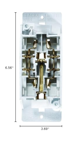 Rv Designer S831, Ac Contemporary Dual Outlet, Self Contained, Speedwire With Cover-Plate, White