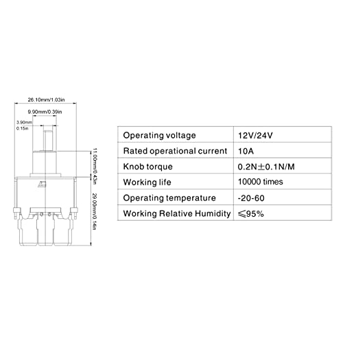 Rotary AC AIR Conditioning 4 Speed Blower Switch, Car Fan Switch Fan Motor Switch for Universal Volume Control Rotating Plastic