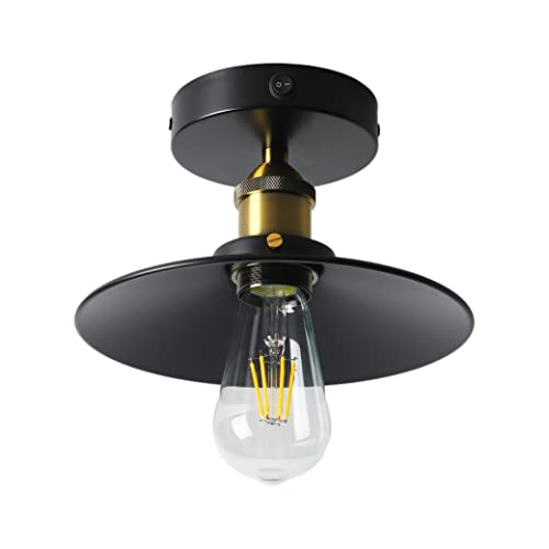 Maichis 12V RV Vintage Ceiling Light with Switch (1x E26 Bulb Included), RV Camper Pendant Dining-Room Light Fixture, 12Volts RV