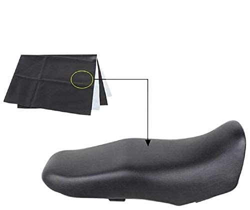 Grodd Stapler Fitting PU Leather with Black Piping Waterproof Scooty Seat Cover (Black) for Hero Pleasure