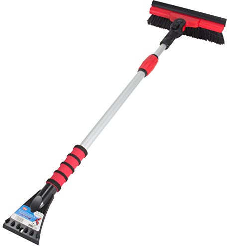 Mallory 583-Ep Snow Brush With Pivot Head And Aluminum 34 To 52 In Extension Pole, Assorted Color