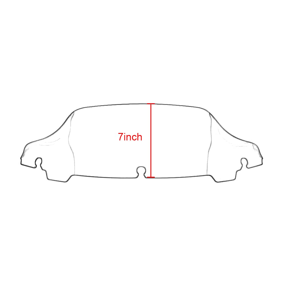 Wynmoto Clear 7 Wave Windshield Windscreen Compatible For 2014-2022 Harley Davidson Touring Street Glide Electra Glide Ultra Classic Glide Tri Glide 2015 2016 2017 2018 2019 2020 2021 2022 (Tint)