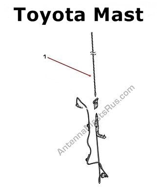 Antennamastsrus - 15 Inch Stainless Antenna Fits Toyota Celica, Fj Cruiser, Highlander, Mr2, Rav4, Sequoia, Sienna, Tacoma, Tund