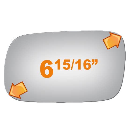 Burco 2872 Flat Driver Side Replacement Mirror Glass For 98-02 Subaru Forester (1998, 1999, 2000, 2001, 2002)