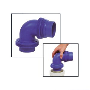 Valterra D04-0121 20' Blue Standard Bulk Quick Drain With Straight Hose Adapter, ( 1 Fitting End Only)