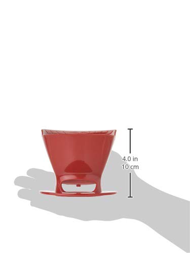 Melitta 64008 Red Ready Joe Filter Cone - 1 Count Plastic Coffee Filter in Red