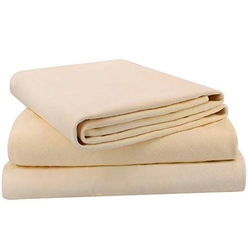 (3 Pack) Car Natural Chamois Cleaning Cloth,Absorber Towel For Car Chamois Drying Towe Riverlake Genuine Deerskin Leather Auto C