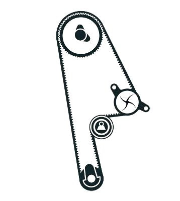 MOCA Timing Belt w/Water Pump Kit Fit 2001-2005 for Honda Civic 1.7L 1668CC/ 1700CC l4 GAS SOHC Naturally Aspirated