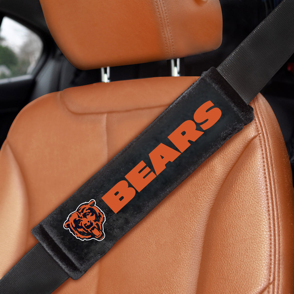 Chicago Bears Embroidered Seatbelt Pad - 2 Pieces