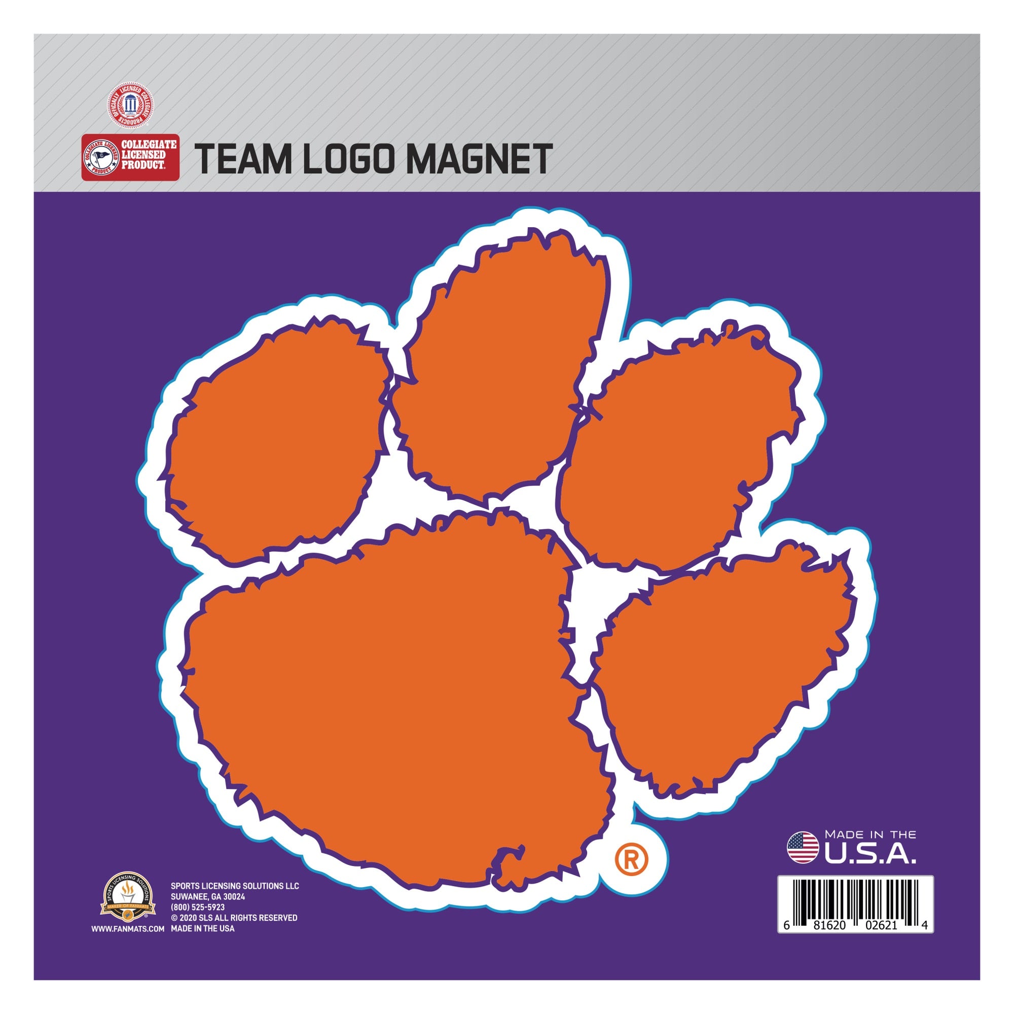 Clemson Large Team Logo Magnet 10'' (8.7329''X8.3078'')