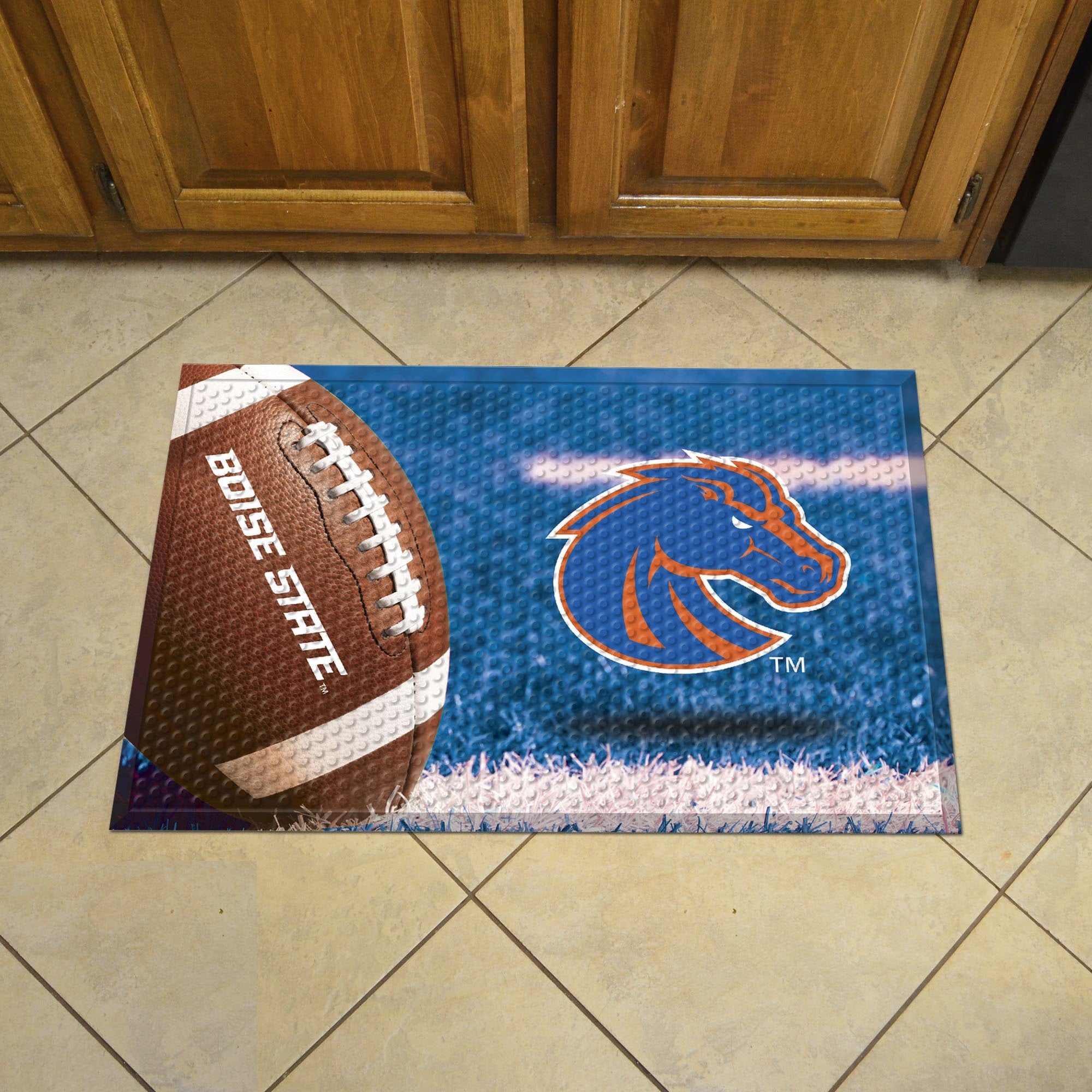 Boise State Rubber Scraper Door Mat