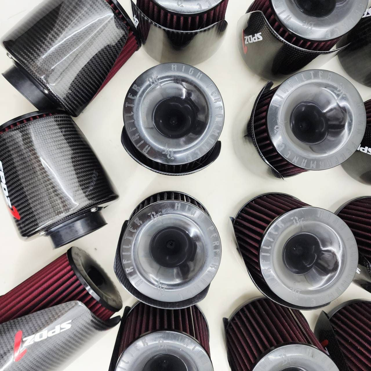SPDZ1 Carbon Cover High Velocity 3" Inlet Intake Filter