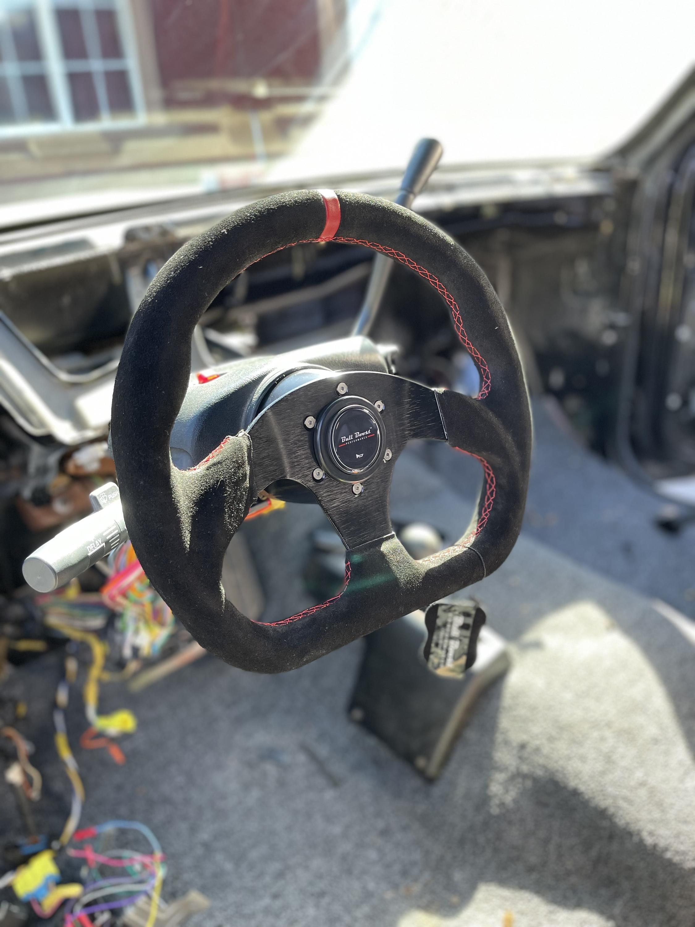 Suede Steering Wheel + Short Hub Adapter Kit For BRZ FRS tC xB xD