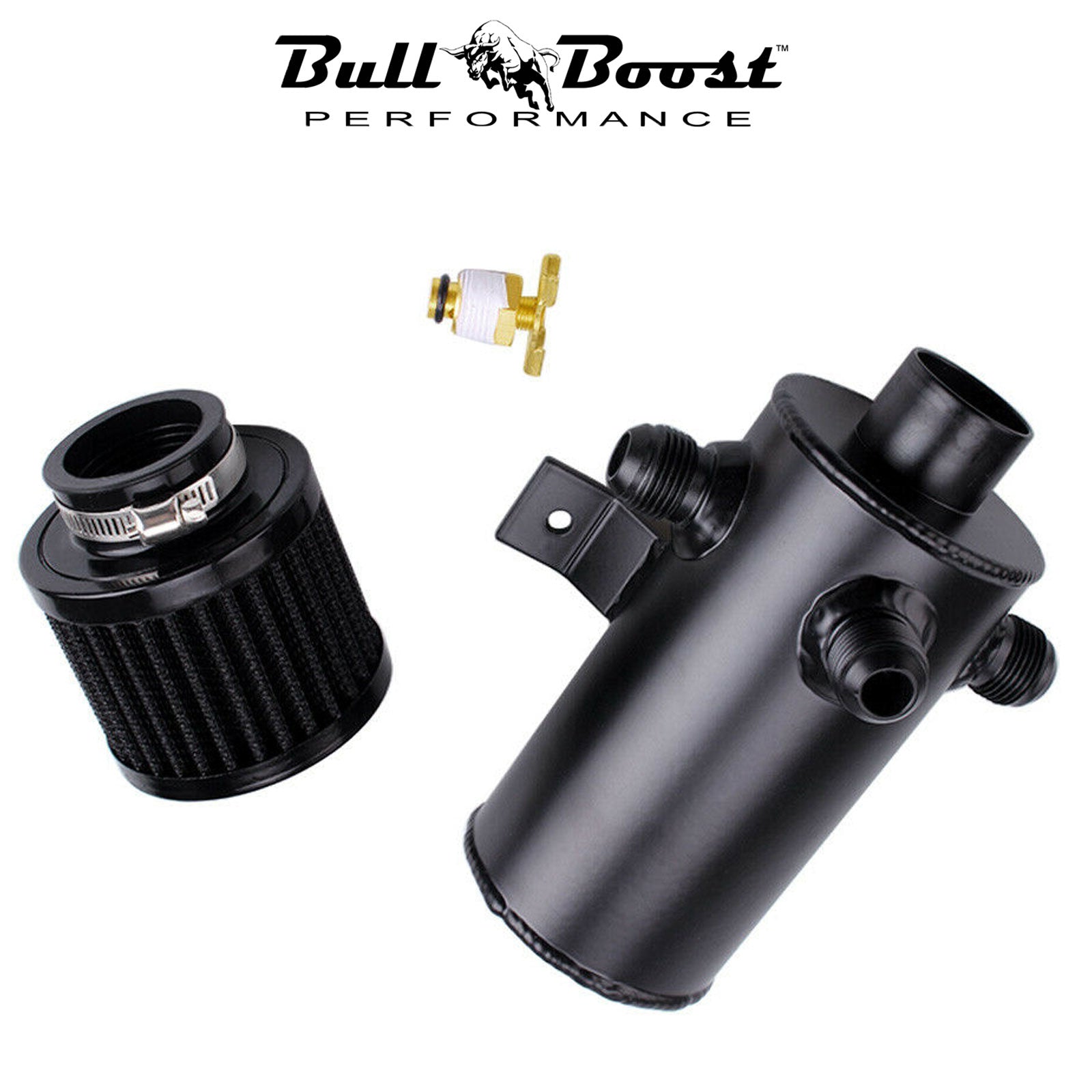 Universal Performance Oil Catch Can 3 Port -10AN Breather 750mL Baffle Tank