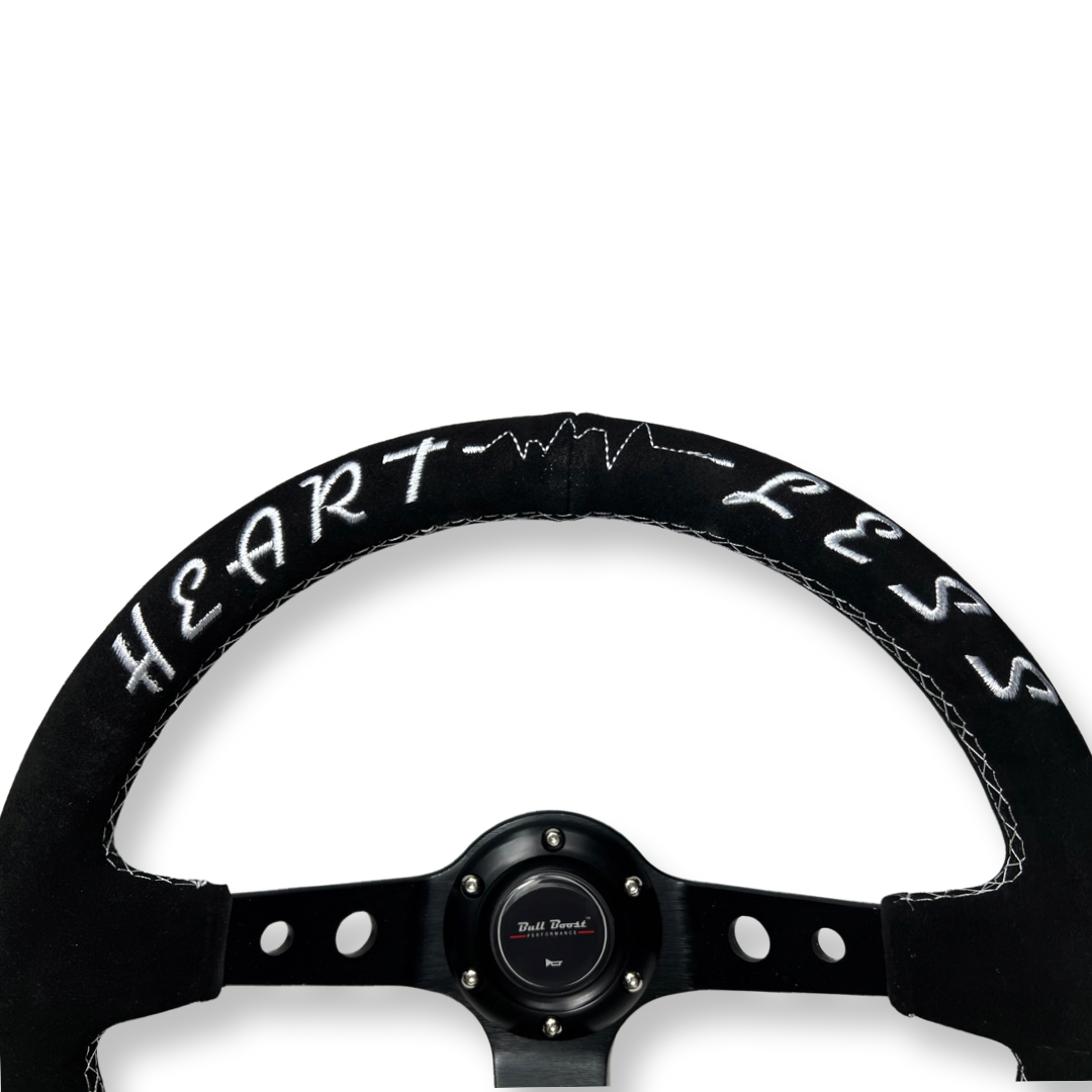 Suede Deep Dish Steering Wheel + Short Hub Adapter Kit For Cadillac Corvette Suburban Neon