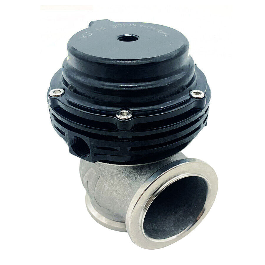 38mm External Turbo Wastegate Black - Fits Tial Springs & Flange - 22PSI V-Band Flange Turbo