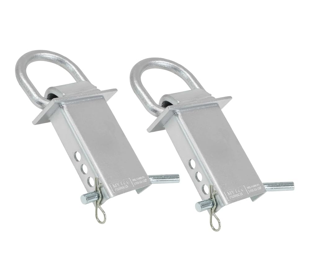 Mytee Products Heavy Duty Adjustable Trailer Stake Pocket D Ring Zinc Coated W/ 1/2'' Hitch Pin, Wll 5400 Lbs & 4 Adjustable Hol