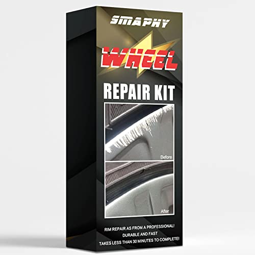 Wheel Repair Kit, Matte Black Rim Touch Up Paint, Wheel Touch Up Kit Wheel Paint Rim Paint Pen, Quick And Easy Repairs Roadside Rashes, Rim Paint(Matte Black)