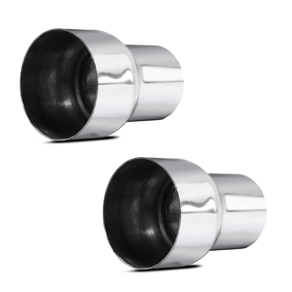 2 PCS Universal 2.25'' ID to 3'' OD Exhaust Pipe Adapter Connector Reducer 304 Stainless Steel 2.25 Inch to 3.0 Inch 2 1/4    ID
