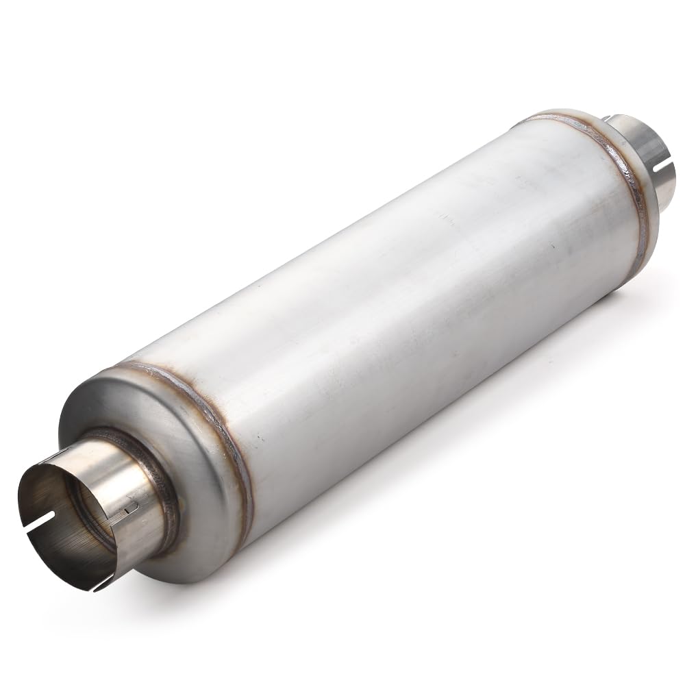 A-Karck 5'' Inlet Exhaust Resonator, 5'' Inlet 5'' Outlet 30'' Overall Length Muffler Resonator Stainless Steel (5'' Inlet/Outle