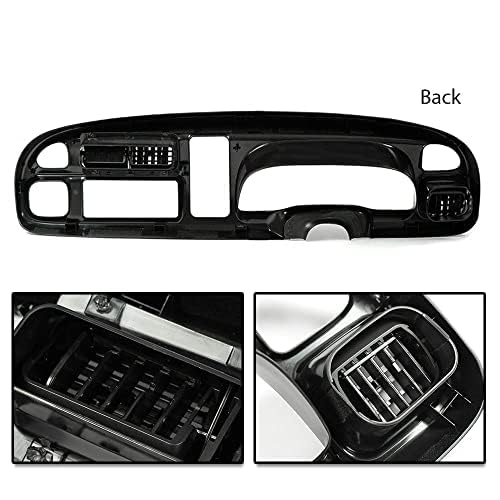 Pit66 Dash Board Bezel Cover Compatible With 1998-2002 Dodge Ram 1500 2500 3500/1998-2002 Dodge Ram 2500 3500Instrument Panel Co
