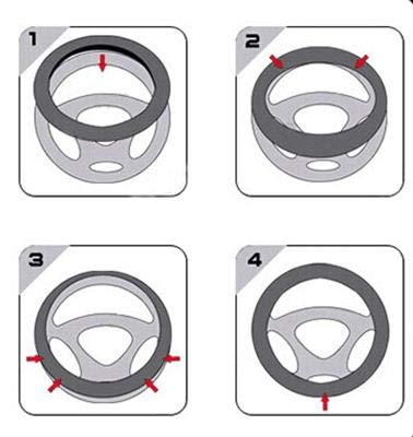 Shiawasena Auto Car Steering Wheel Cover, Universal 15 Inch Fit, Soft Leather, Breathable Anti Slip (Black&Yellow)