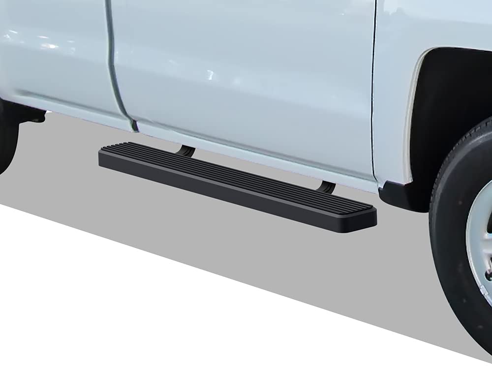 APS Running Boards Side Steps Compatible with Chevy Silverado GMC Sierra 2007-2018 Regular Cab & 2500 3500 2019 (Exclude 07 Clas