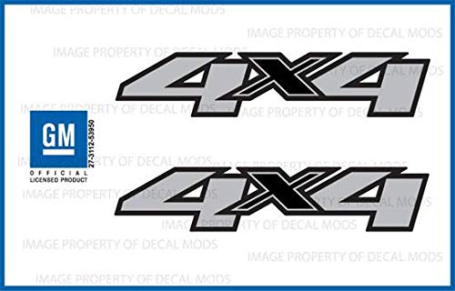 GMC Sierra 4x4 Decals Stickers - F (2007-2013) Bed Side 1500 2500 3500 HD (Set of 2)