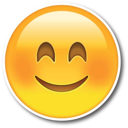 Magnet Me Up Smiley Face Emoticon Magnet Decal, 5 Inch Round, Happy Smile Cute Self-Expression Decorative Magnet For Car, Truck,