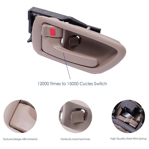 Lcyolada Interior Door Handles Driver & Passenger Side for 2000-2004 Toyota Avalon,2001-07 Toyota Sequoia,2004-06 Toyota Tundra(